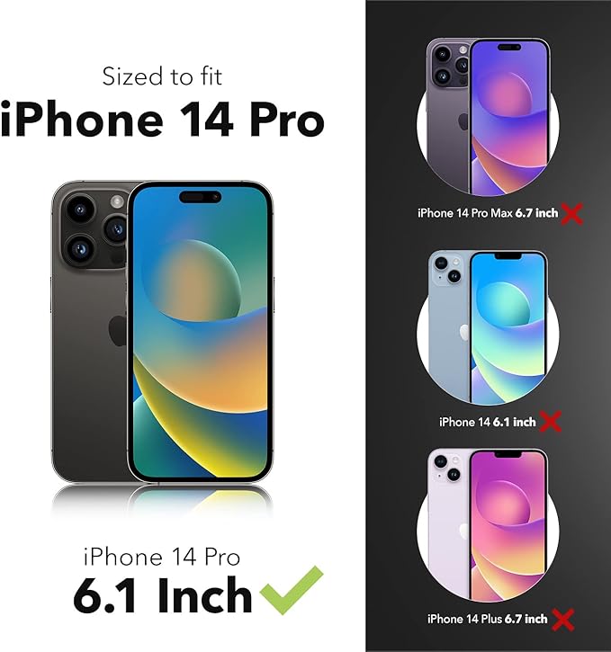 ZAGG Invisible Shield Glass Elite Privacy Screen Protector for Apple iPhone 14 Pro - Two-Way Privacy Filter, 4X Stronger, Anti-Fingerprint Technology, Easy to Install