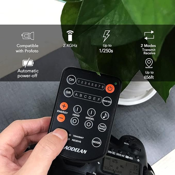AODELAN Wireless Flash Trigger Transmitter for Profoto A1 B2 B10 D2, for Canon,for Nikon, for Panasonic, for Olympus, for Fuji, for Pentax, for Samsung for Sony Cameras;Replace Profoto Air Remote