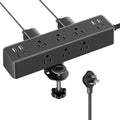 Acozvin Desk Clamp Power Strip 15FT, 40W Total Fast Charging Station