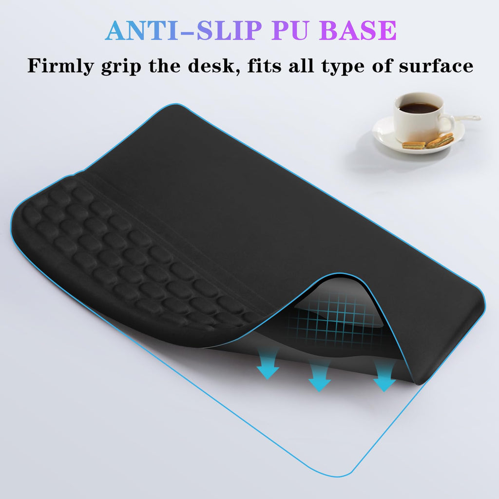 Ergonomic Computer Keyboard Stand with Wrist Rest Support Pad, 02-Black