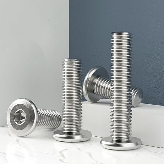 3/16-24 x 5/16" (50 Pack) Flat Head Hex Socket Cap Screws Bolts, 304 Stainless Steel 18-8, Hex Drive, Bright Finish, Fully Machine Thread