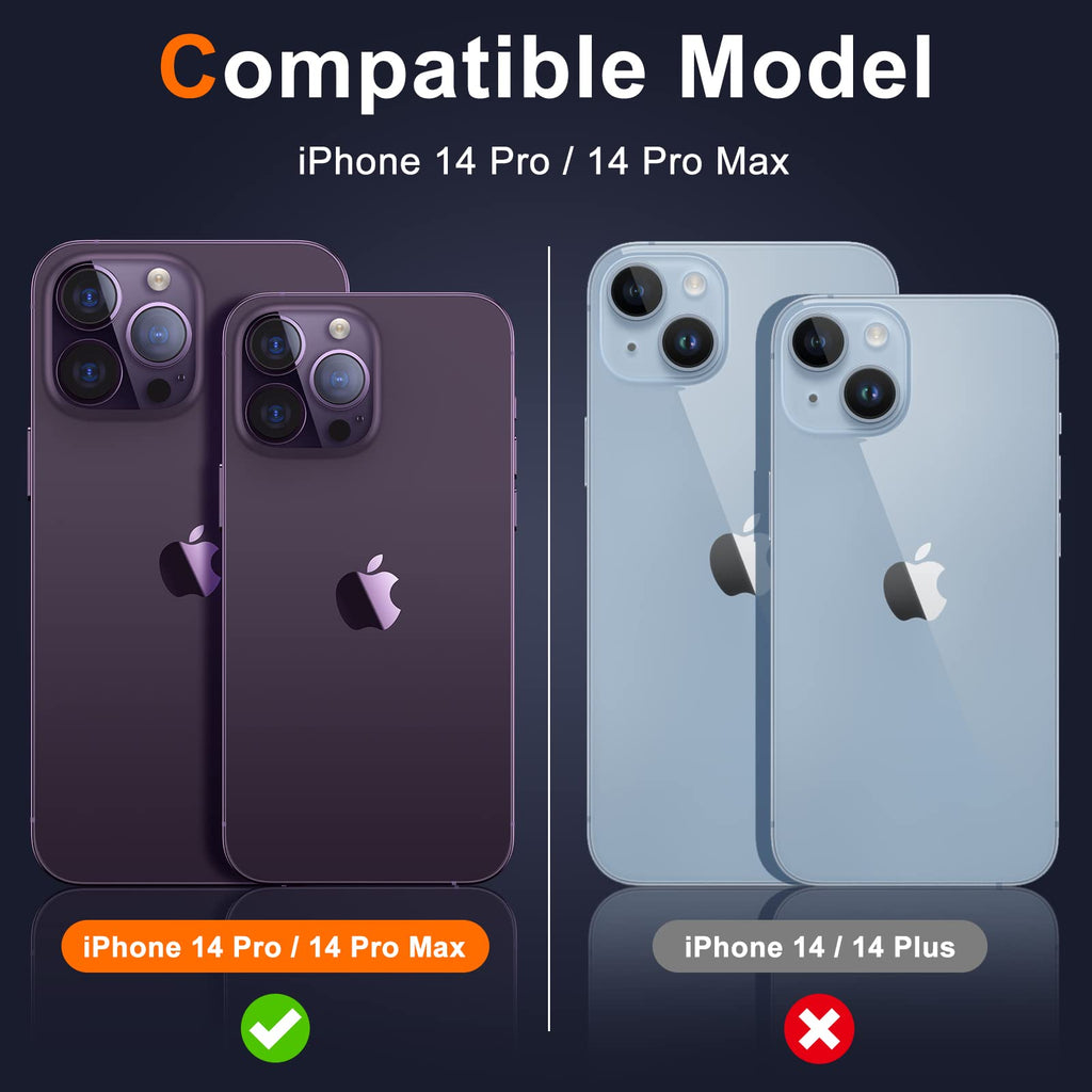 UniqueMe 3 PK for iPhone 14 Pro Max/14 Pro Camera Lens Protector-Colorful