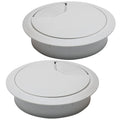 Desk Grommet 3-1/8" (80 mm), Desk Cord Hole Cover, Light Grey 2 Pcs