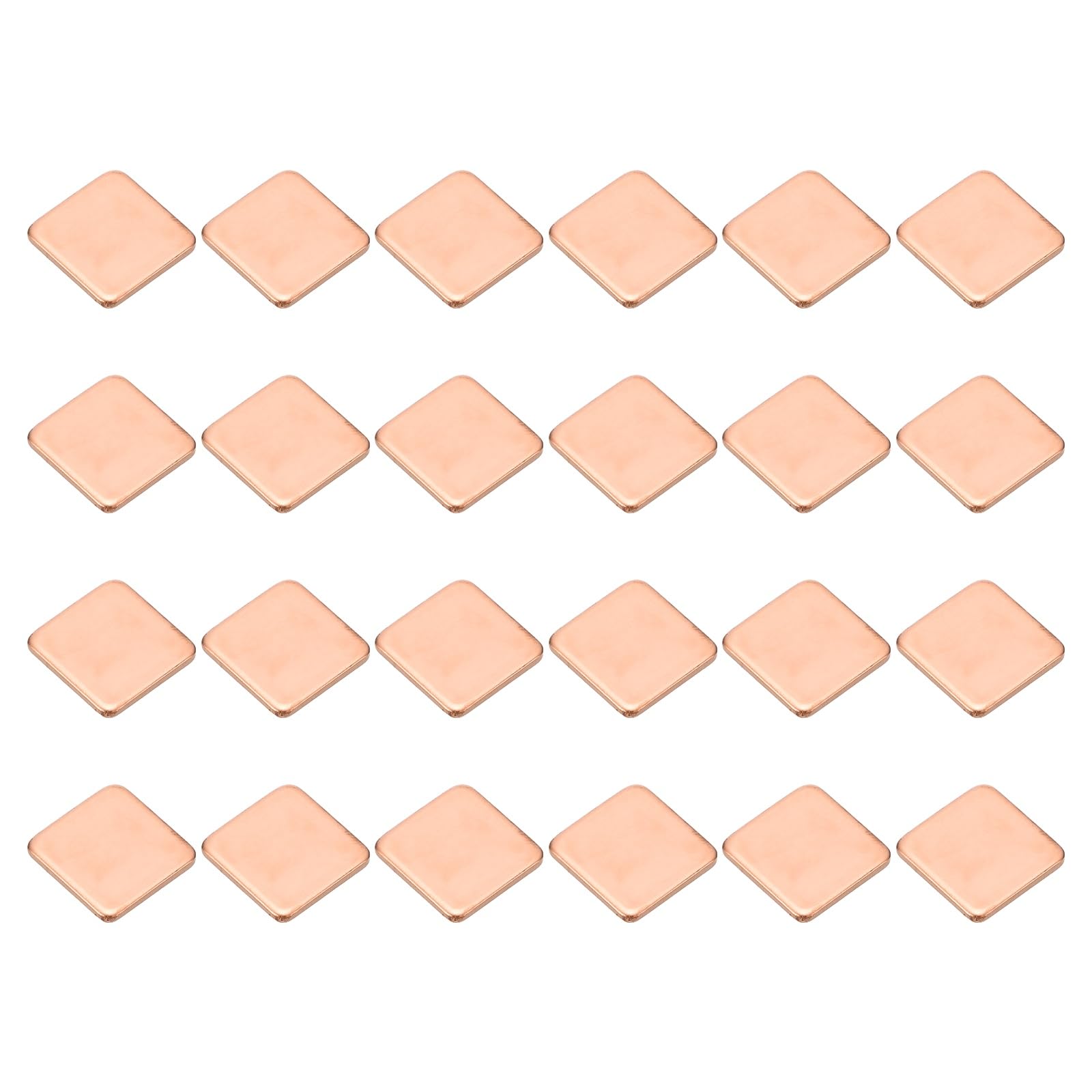 PATIKIL Copper Heatsink Pad Shims, 24 Pcs 15x15x1.5mm Copper Pad Shim IC Chipset GPU CPU Thermal Heatsink for Cooling Laptop Desktop Computer