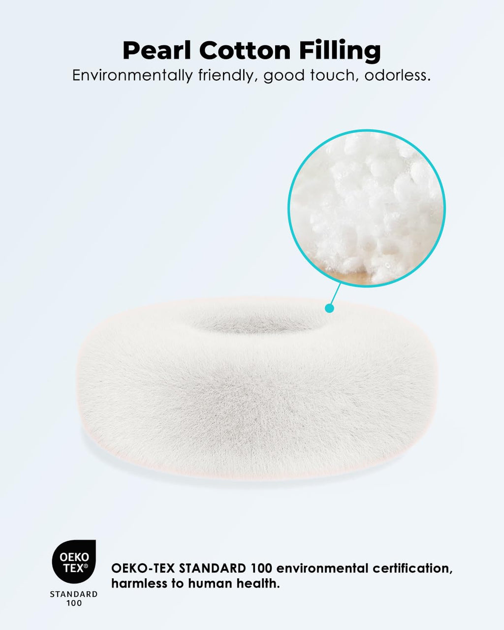Viozon Tablet Stand Pillow, Compatible with 4.7"-13" Phone/Tablet, iPad, iPhone, Samsung, Google, Kindle, 360°Adjustable Phone Holder for Bed with Soft Plush Fabric, and Detachable Bowl, White