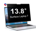 LUSA DESIGN 13.8 Inch Magnetic Privacy Screen for Microsoft Surface Laptop 7, Removable Anti Glare Screen Protector, Blue Light Computer Filter, Anti Spy Easy Install