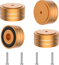 Tertullus 4 Pcs Speaker Feet Isolation 40x20mm Turntable Feet Aluminum Platform Speaker Spike Stand Floor Protectors Dampening Pad with Rubber Ring for Hi-fi Equipments
