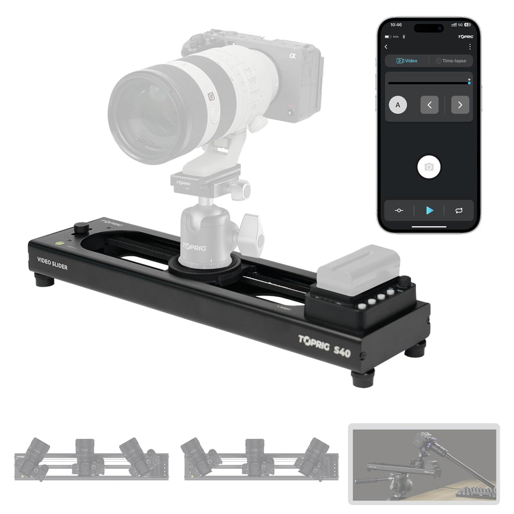 Accsoon Toprig S40 Motorized Camera Slider, 16inch