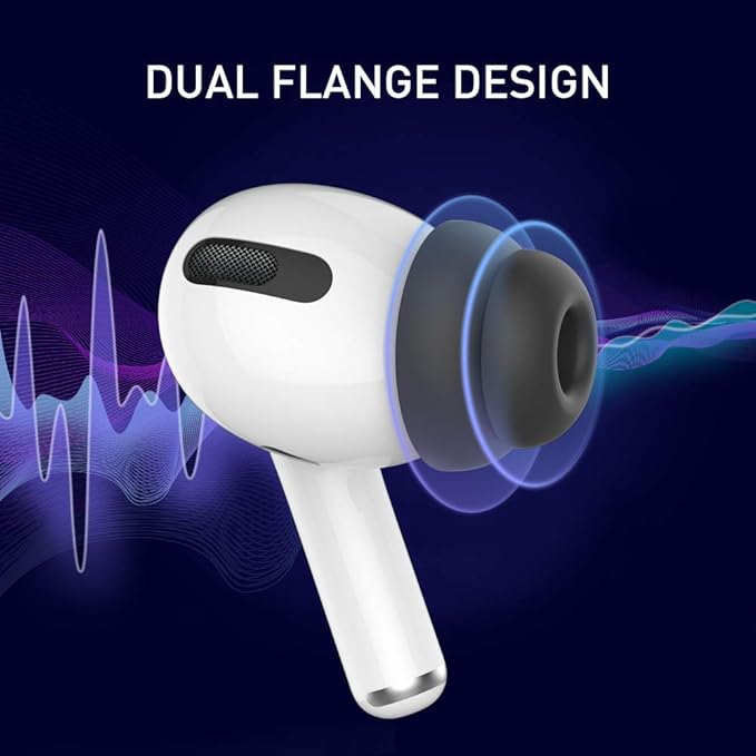 Delidigi for 6 Pairs AirPods Pro 2nd/1st Generation Replacement Ear Tips,Noise Reduction Silicone Earbuds Earplug Accessories Built-in Dust Guard Screen&Fit in The Charging Case S/M/L Size