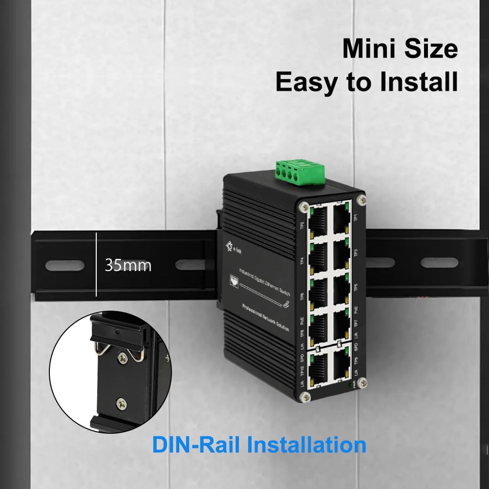 Steloproad 8X1000M PoE 30W-2XRJ45 Uplink Industrial PoE Switch