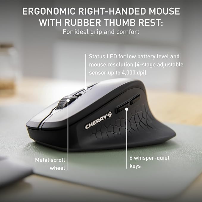 Cherry Stream Desktop Comfort Wireless Keyboard and Mouse Combo