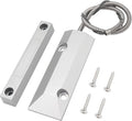 Magnetic Reed Switch Wired Surface Mount Normally Open/Closed NC/NO Contact Sensor Alarm Magnetic Door Switch with 3 Wires, Zinc Alloy Sliver, OC-55