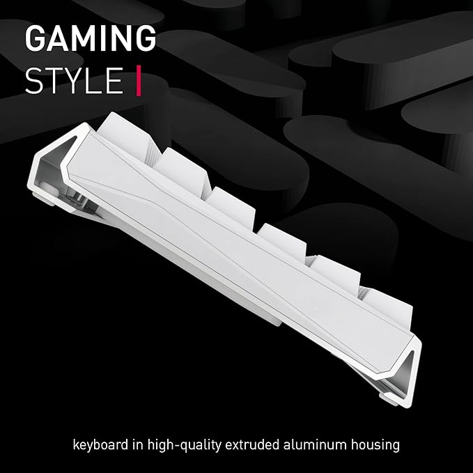Cherry MX 3.0S Wireless Mechanical Gaming Keyboard. Aluminum Housing Built for Gamers w/MX Brown or Red Switches. RGB Backlit Color Display Over 16m Colors. (White w/MX Red Switches)