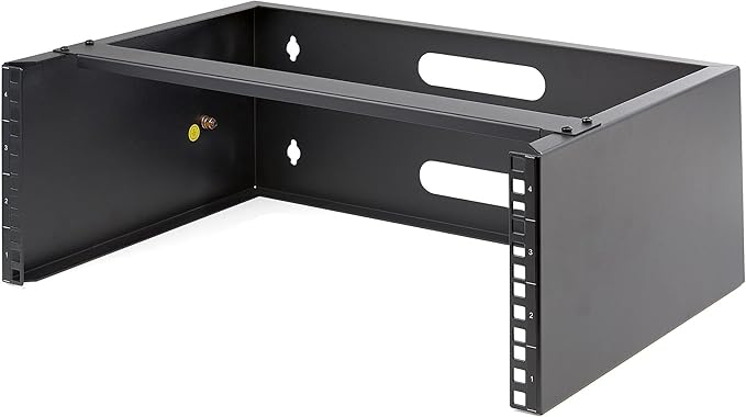 StarTech.com 4U Wall Mount Network Rack & 1U Server Rack Shelf & 8 Outlet Horizontal 1U Rack Mount PDU Power Strip