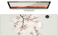 Elegant Cherry Blossom Gaming Mouse Pad, Large Office Desk Mat, Anti-Slip Rubber Base Mousepad for Computer Laptop Keyboard, Smooth Desk Pad for Home Office Gamer Work Accessories 31.5" x 11.8"