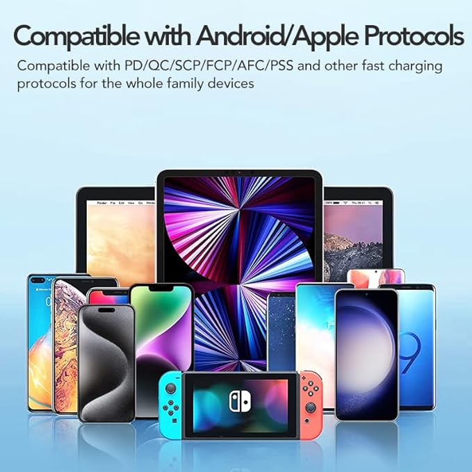 Retractable Car Charger, 4 in 1 Super Fast Car Phone Charger 60W, 2 Retractable Cables and 2 USB Ports Car Charging Adapter,Compatible with iPhone 16/15/14/13/12/11,Air-Pods 4,Galaxy,Pixel