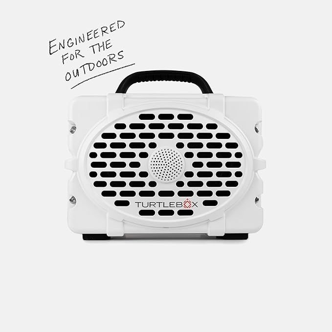 Turtlebox Original Gen 3: Portable Outdoor Bluetooth Speaker – Ultra-Loud (120dB), Waterproof (IP67), Rugged, Impact-Resistant, 3-Day Battery | Party Mode: Unlimited Pairing Stereo, White/Royal Blue