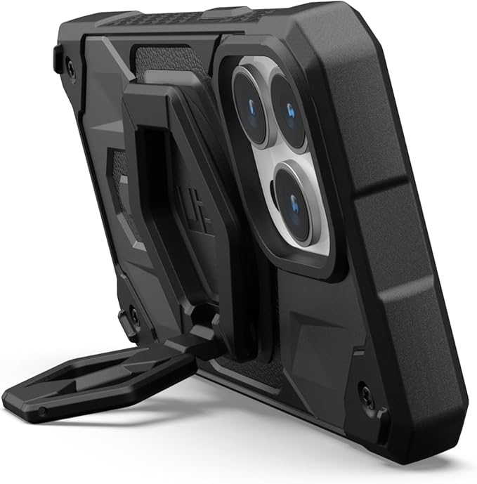 URBAN ARMOR GEAR UAG Magnetic Phone Ring Stand Compatible with MagSafe Magnet, Removable Metal Finger Ring Grip & 360 Rotation Adjustable Kickstand for iPhone 16/15, Galaxy S25, S24, Black/Black