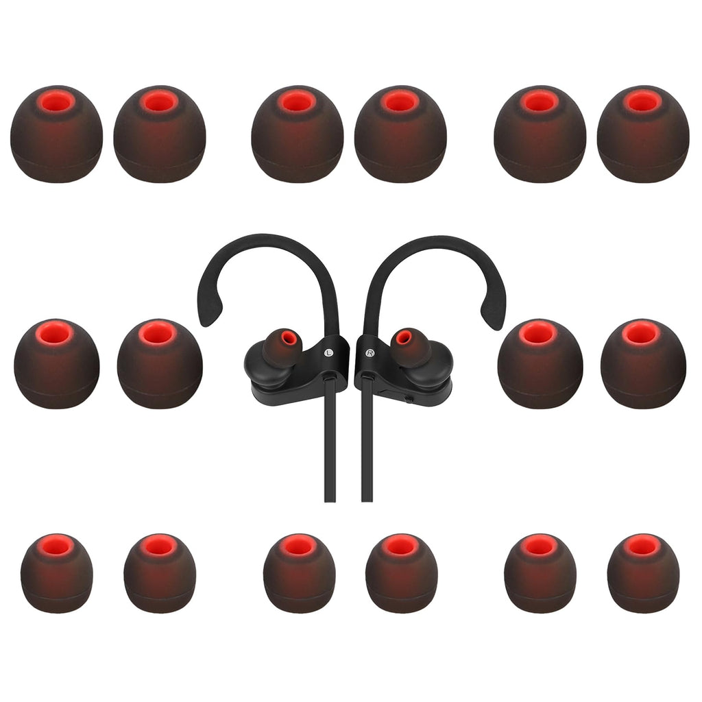 TSZYYM Earbud Tips Ear Bud Tips Soft Anti Slip Washable and Reusable Silicone Replacement Earbud Tips Fit Most in-Ear Earbuds(Inner Hole 3.8mm -5.1mm) 18pcs S M L