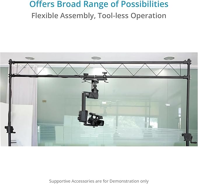 PROAIM Truss/Scaffold Connection Plates – Mitchell Mount. Rigging Adapters for Overhead Shots. for Wall Spreader Rod/Poles/Grids. 360° Swivel Clamps, Robust & Secure - 50kg Payload