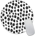 Round Mouse Pad, Polka Dot Print Premium-Textured Mouse Mat, Small Non-Slip Rubber Base Round Mousepad with Designs for Working and Gaming