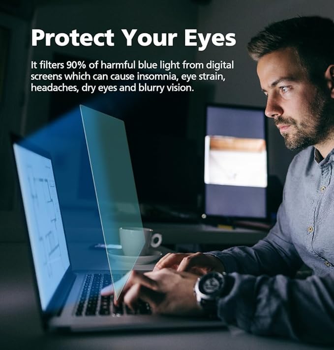 Anti Blue Light Matte Screen Protector for MacBook Pro 15" (2017-2019) | Anti-Glare | Reducing Eye Fatigue with Blue Light Blocking Filter