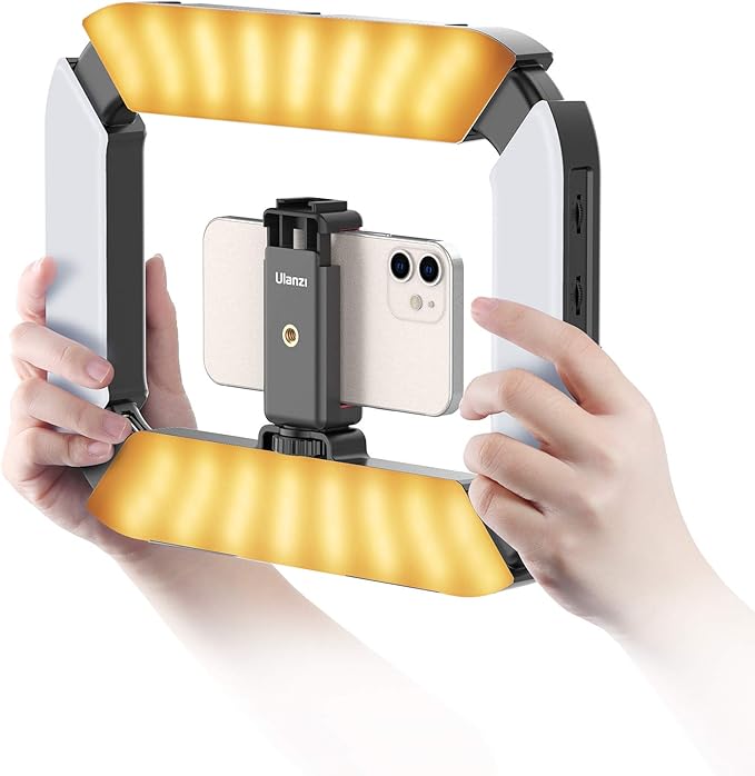 ULANZI U200 Smartphone Video Rig - Control LED Ring Light, YouTube & Vlogging Filmmaking Stabilizer