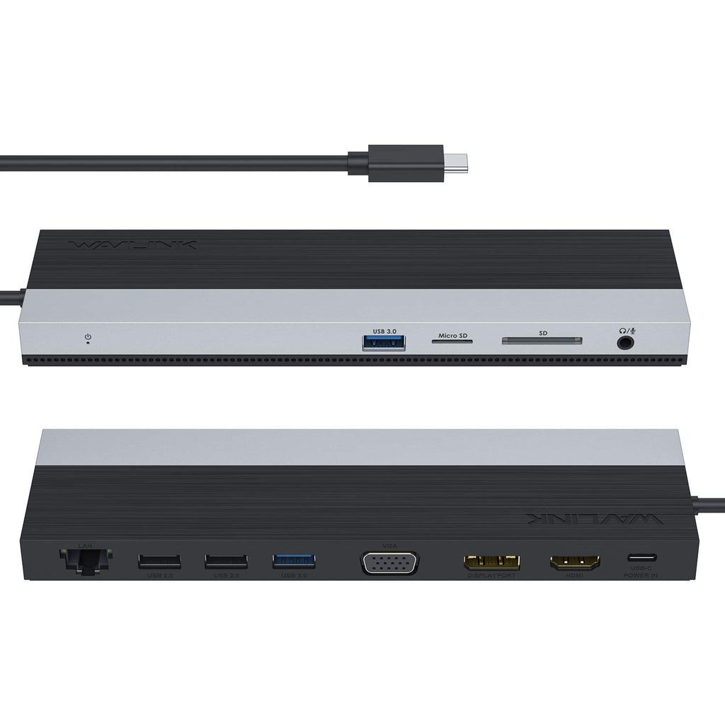 WAVLINK 12-in-1 USB C Docking Station, Triple Display Type C Hub