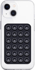Silicone Suction Phone Case Mount, Non Slip Sticky Phone Grip for Cellphone, Silicon Adhesive Suction Cup Phone Mount, Strong Grip Holder for Selfies and Videos (Black)