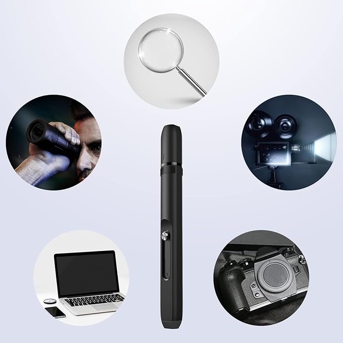 VSGO Professional Lens Cleaning Pen, Double-Ended Lens Brush with Soft Brush and Nano Optical Carbon for Camera, Optical Lenses, and Glasses(V-P01E)