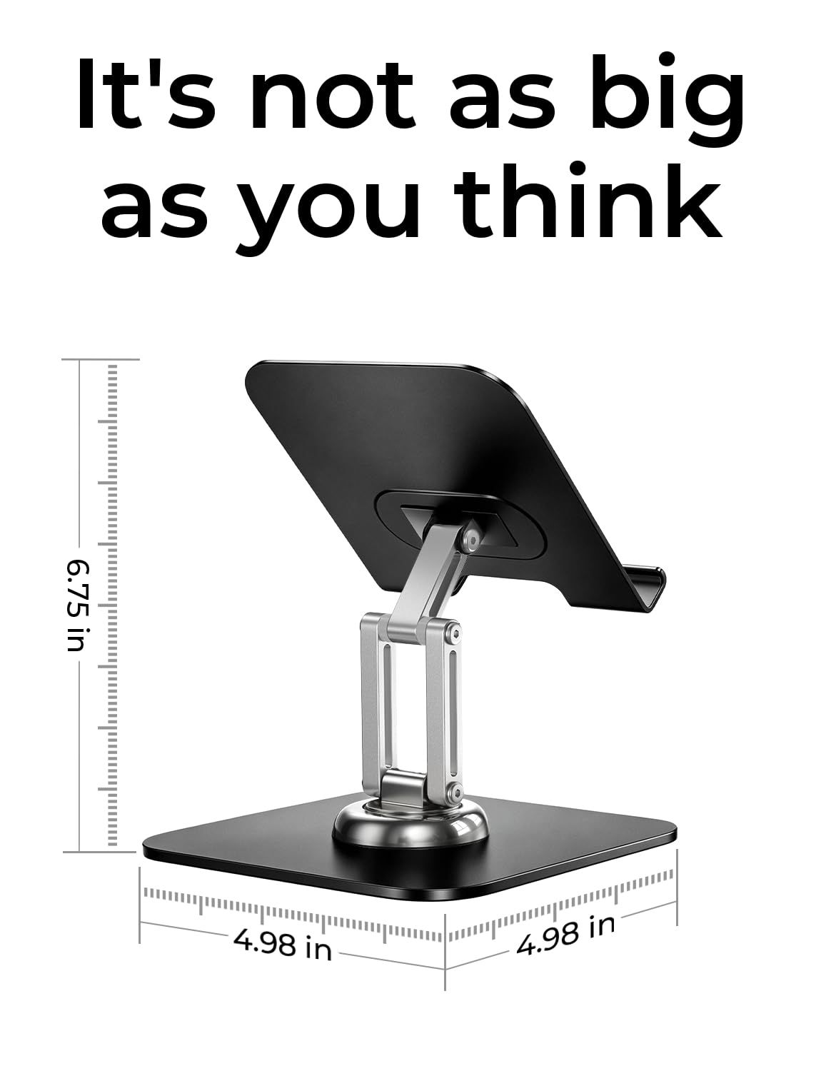LISEN for iPad Stand Holder All Metal Foldable Adjust Tablet Stand for Desk