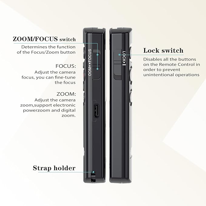 for Sony Wireless Camera Remote Control Shutter Release Compatible with Sony A7C,A7III,ZV-1,ZV-E10,ZV-1F,A6100,A6400,A6700,A7IV,RX100 VII,A9,A9 II,DSC-RX0 II,DSC-RX100 VII,Replace RMT-P1BT