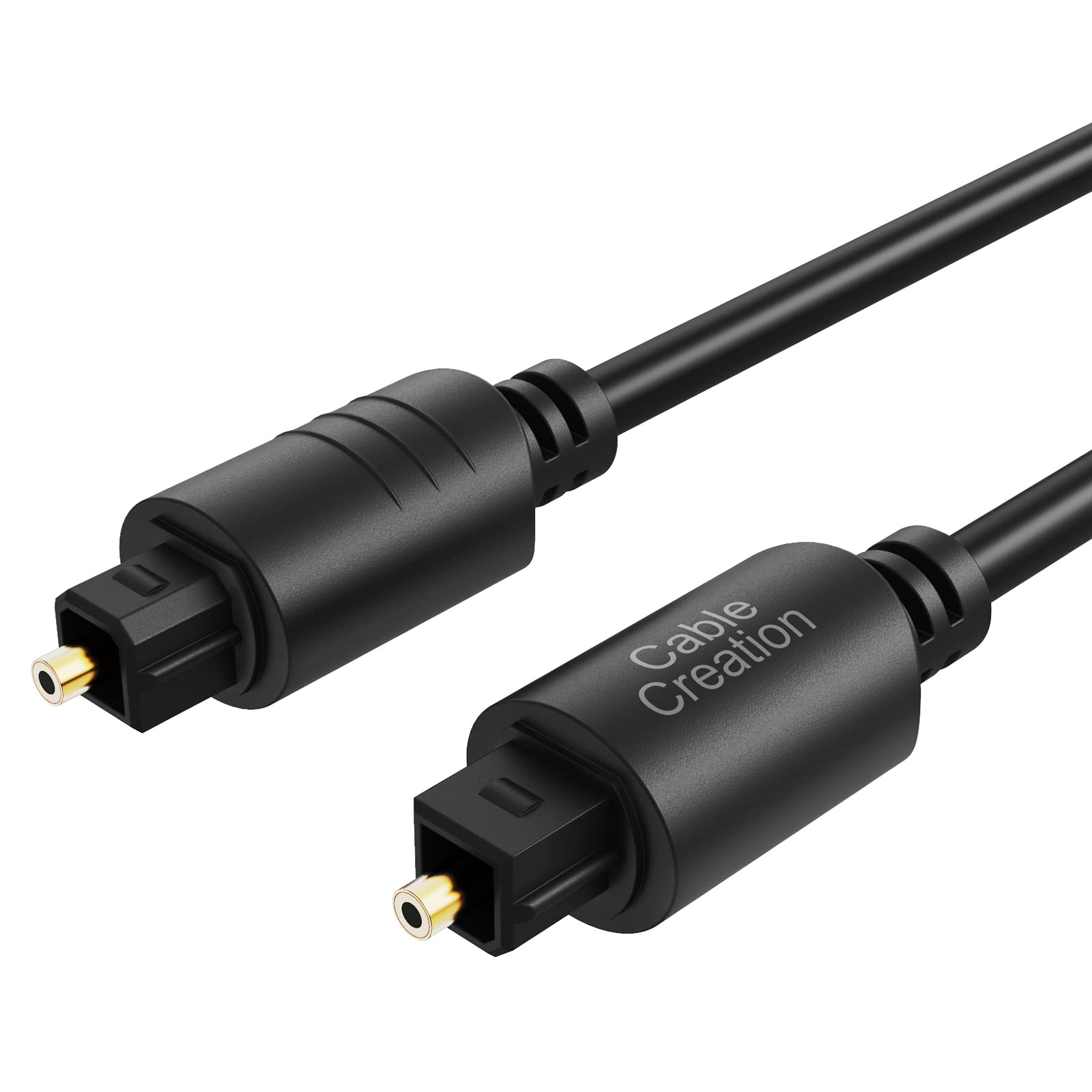 CableCreation Toslink Digital Optical Audio Fiber Optic Cable, 50FT, Black
