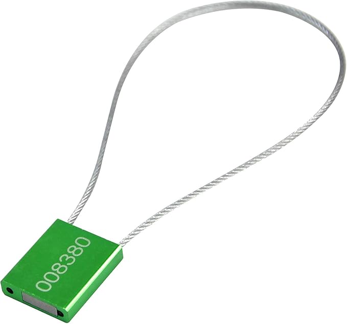 Pull Tight Security Cable Seals Alumium Alloy Shipping Container Tags ISO 17712 Standard (Pack of 50, Green)