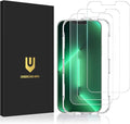 UNBREAKcable 3-Pack Screen Protector for iPhone 14 Plus/iPhone 13 Pro Max, Double Shatterproof Tempered Glass [Easy Installation] [9H Hardness] [99.99% HD Clear] [Case Friendly] for iPhone 6.7 inch