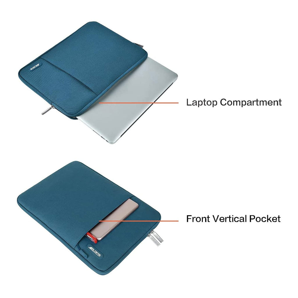MOSISO Laptop Case 13 inch, Laptop Sleeve Compatible with MacBook Neo/Air/Pro 13 inch with A18/M5/M4/M3/M2/M1 Chip 2026-2016, Polyester Vertical Computer Sleeve Bag with Pocket, Deep Teal