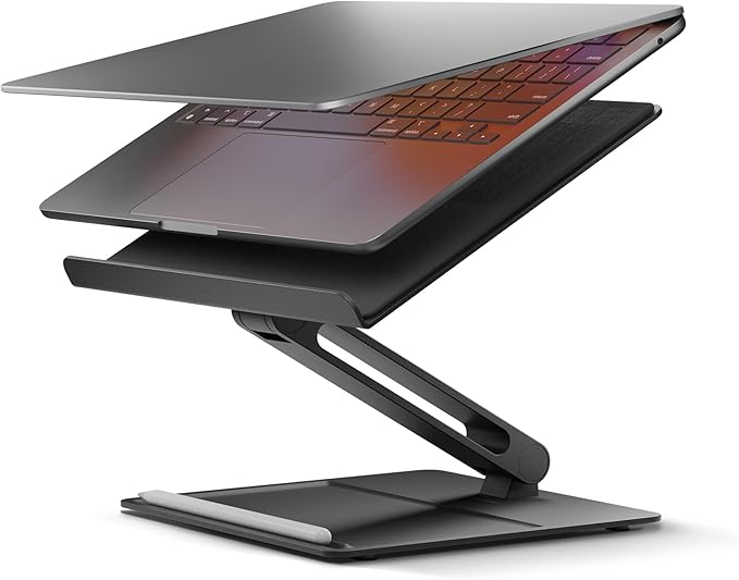Native Union Desk Laptop Stand – Height Adjustable Ergonomic Computer Stand – Compatible with MacBook Air/Pro, iPad, Dell, HP, Lenovo, Microsoft Surface & Laptops & Tablets Up to 5kg (Black)