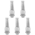 Strain Relief Cord Connector,LISTENJIALE 5Pcs NPT 1" Waterproof Cable Gland Flex Spiral Strain Relief Adjustable 18-25mm Cable Connector Nylon Joint with Gaskets(Grey)