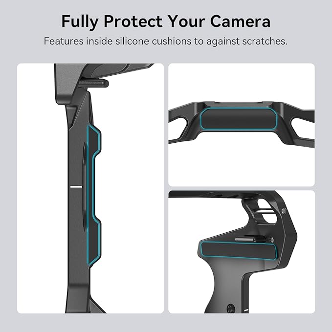 SmallRig R5 / R6 Camera Cage for Canon R5 / R6 with BG-R10 Battery Grip, Aluminum Alloy Film Movie Making Camera Video Cage with Shoe Mount 3464B