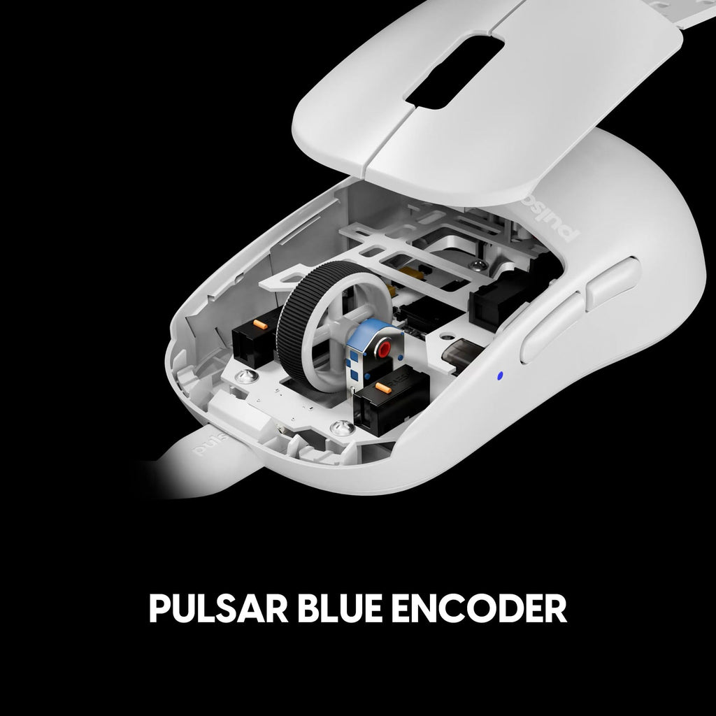 Pulsar Gaming Gears X2H Wired Gaming Mouse, Ultra Lightweight 1.8 oz (51g), Symmetrical, Optical Switch, 26000 DPI, Motion Sync, PAW3395 Sensor (Medium, Wired, White)