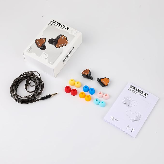 Linsoul 7Hz x Crinacle Zero:2 in Ear Monitor, Updated 10mm Dynamic Driver IEM, Wired Earbuds Earphones, Gaming Earbuds, with OFC IEM Cable for Musician (Without MIC, Orange)
