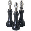3PCS Black Aluminium Alloy Hand Tightened Screws Length 19.6mm Universal Action Camera Accessories Adapter Screw for Connecting Tripods Selfie Sticks Fill Light