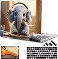 Tuiklol Case for 15 Inch Microsoft Surface Laptop 5/4/3 2022-2020, Model 1979/1953/1872/1873 Hard Shell Cover, Keyboard Cover+Screen Protector+Dust Plugs, Elephant