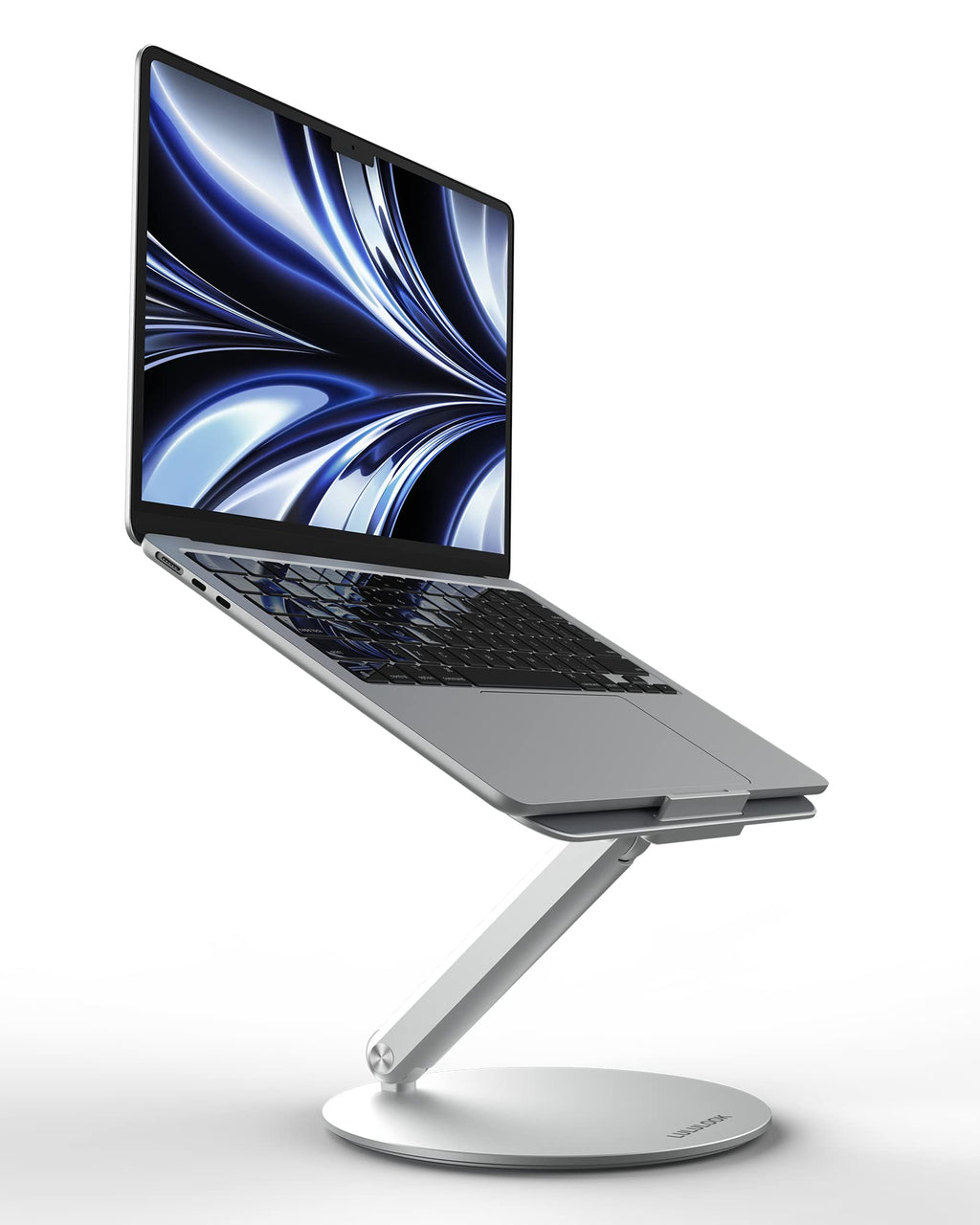 LULULOOK Laptop Stand for Desk 2025, 360 Rotating Adjustable Laptop Riser, Upgraded Foldable Full Aluminum Alloy Computer Stand for MacBook Pro/Air, Dell, HP, Lenovo and Other 10-17inch Laptops