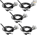 I3C Laptop Cable Lock Hardware Security Cable Lock Anti Theft Combination Lock with Anchor Plate, Laptop-Computer-Security-Locks (5Pack)