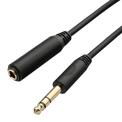 Tisino 1/4 Extension Cable 20 ft, Headphone Extension Cable Quarter inch TRS Male to Female Stereo Guitar Extension Cable Cord
