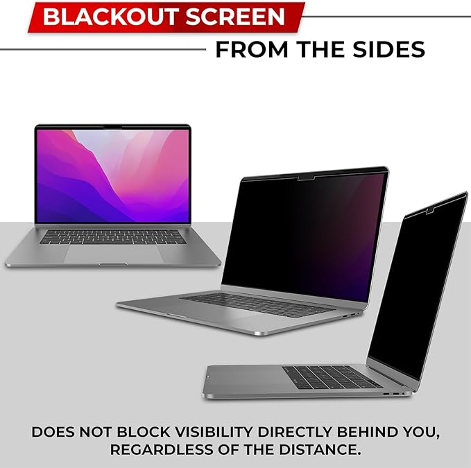 Magnetic Privacy Screen for MacBook Air 13 Inch (2018, 2019, 2020, 2021, M1) Removable Laptop Privacy Filter Shield and Protector
