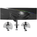 Pholiten Premium Aluminum Heavy Duty Monitor Arm, Ultrawide Monitor Mount with Clamp/Grommet Mounting Base, Adjuastable Gas Spring Arm for up to 49 inchs and 46.2lbs, Black