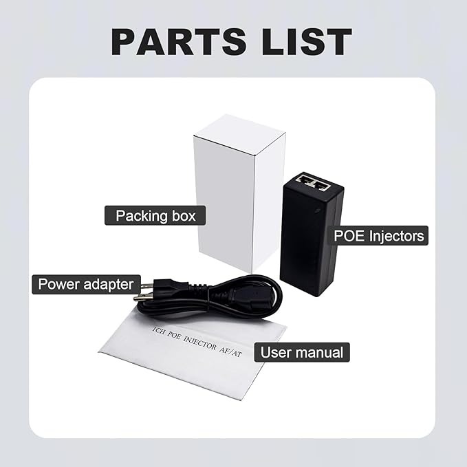 60W Gigabit PoE++ Injector - 10/100/1000Mbps, RJ-45 Shielded, IEEE 802.3af/at/bt Compliant, PoE Switch Powerline Network Adapter for High Power Ethernet Devices, Up to 100m, by ThePoEstore