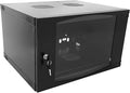 Raising Electronics Wall Mount Server Cabinet for Networking Data Home Video WiFi Internet System with 12 inch Install Depth (6U 450mm deep)